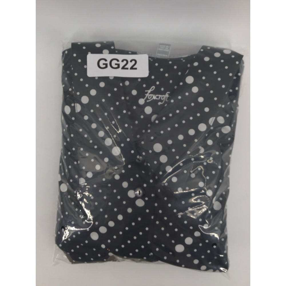 Foxcroft Womens XL Wrinkle Free Button Down Shirt Black White Polka Dot GG22 - Picture 10 of 10